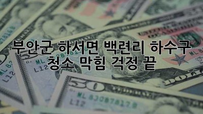 부안군 하서면 백련리 하수구 청소, 막힘 걱정 끝!