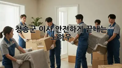 청송군 이사, 안전하게 끝내는 노하우!